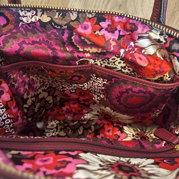Vera Bradley Emma Quilted Leather Satchel - Picture 7 of 8